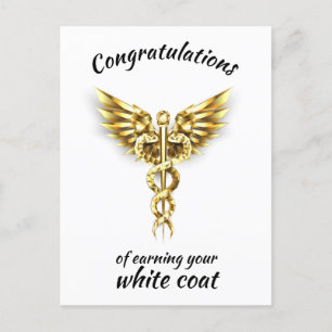 Postal Ceremonia de Bata Blanca Médica de Oro