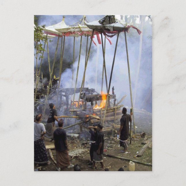 Postal Ceremonia fúnebre de Bali (Anverso)