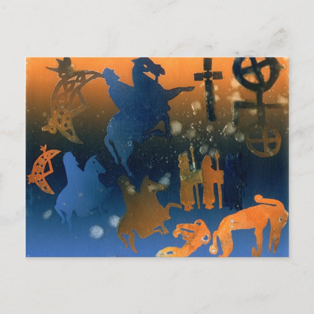 Postal Ceremonia pictórica (Anverso)