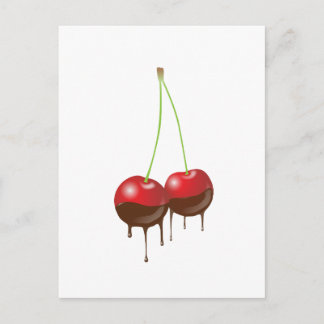 Postal Cerezas de chocolate