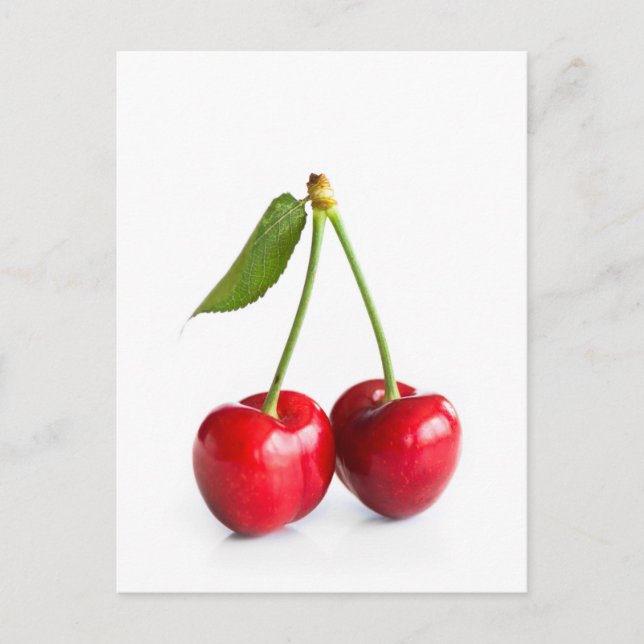 Postal Cerezo dulce (Anverso)