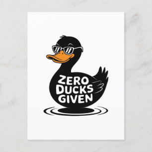 Postal Cero Patos Dados - Funny Diseño De Pato De Guay