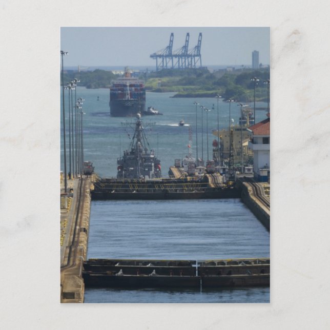 Postal Cerraduras de gatun 8 (Anverso)