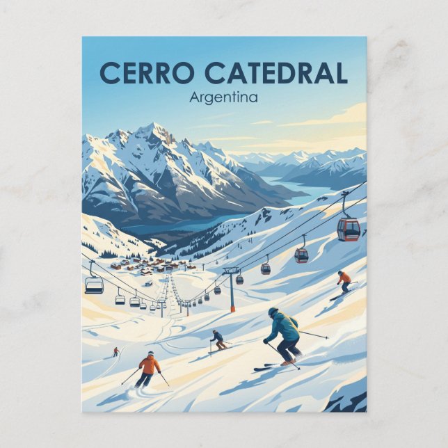 Postal Cerro Catedral Argentina (Anverso)