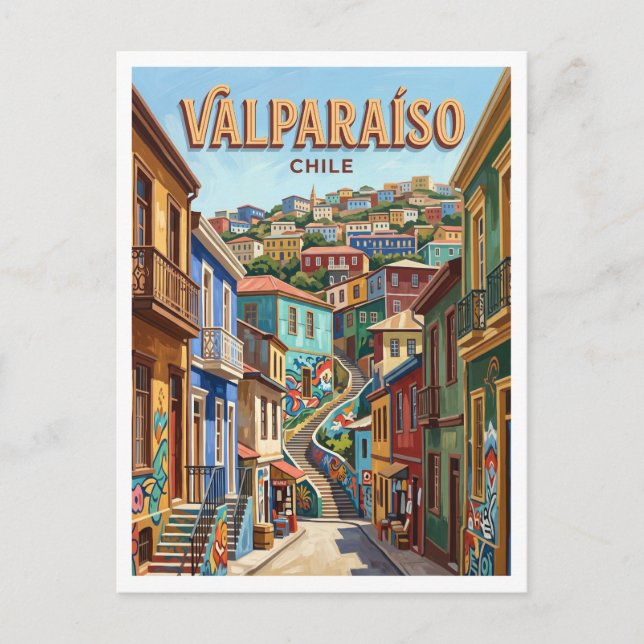 Postal Cerro Concepción Valparaíso Chile (Anverso)