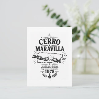 Postal Cerro Maravilla 1978 Puerto Rico Memoria Histórica