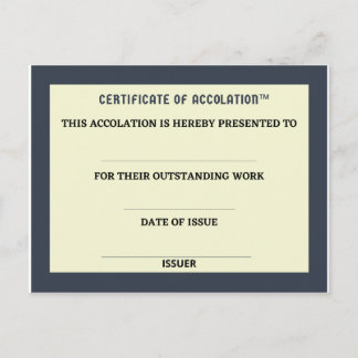 Postal Certificado de felicitación
