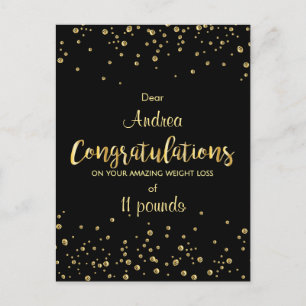 Postal Certificado de pérdida de peso del éxito del club