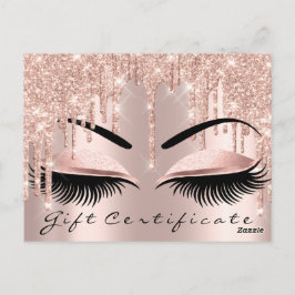 Postal Certificado de regalo azota los ojos maquilladores