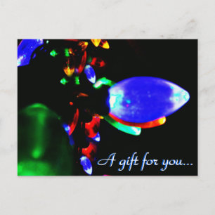 Postal Certificado de regalo de luces de navidad