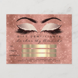 Postal Certificado de regalo Microblando Cosmetóloga pest