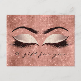 Postal Certificado de regalo Ojos Rosa de chispa Rubor ma