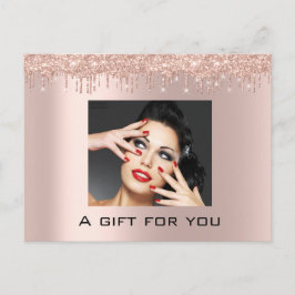 Postal Certificado de regalo Vacaciones Rosa de belleza S