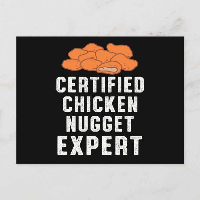Postal Certified Chicken Nugget Expert Chickens Fun Gift (Anverso)