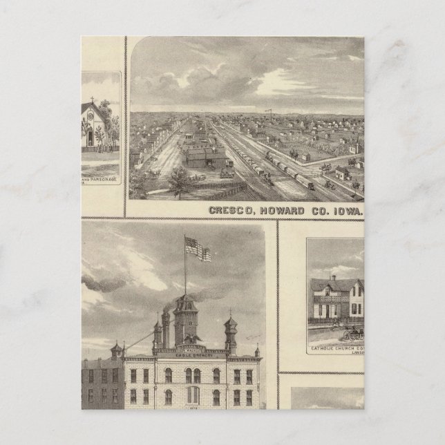 Postal Cervecería de águila, Cedar Rapids (Anverso)