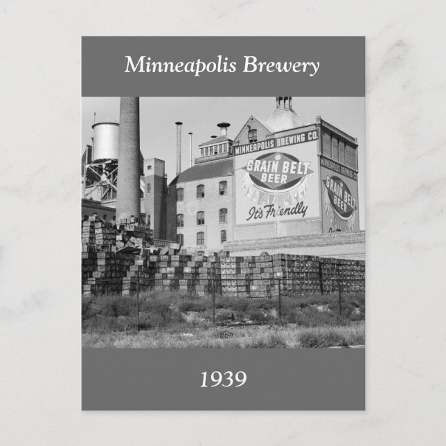 Postal Cervecería de Minneapolis, años 30 (Anverso)