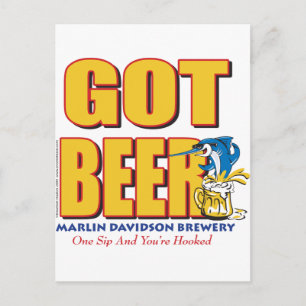 Postal Cervecería Marlin Davidsons - Tengo cerveza