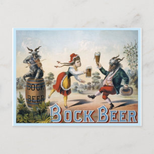 Postal Cerveza Bock Vintage