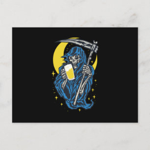 Postal Cerveza de bebida Grim Reaper