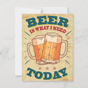 Postal Cerveza de época