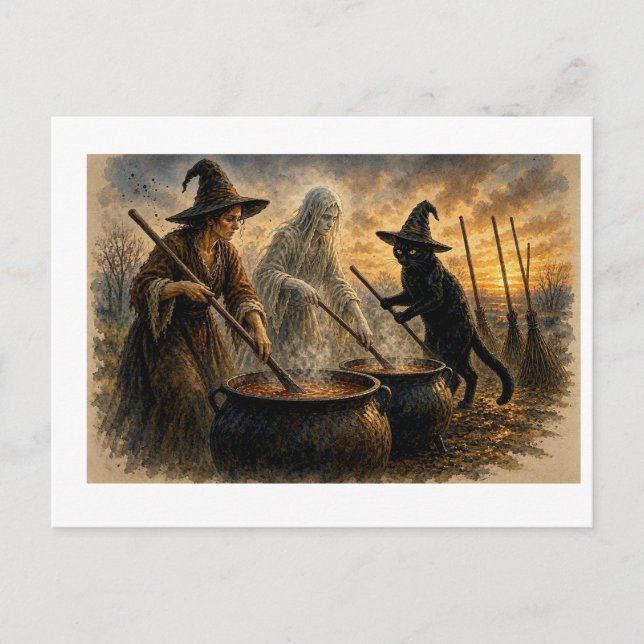 Postal Cerveza de Halloween,  (Anverso)