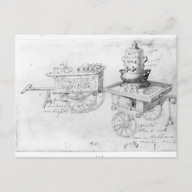 Postal Cerveza de jengibre y vino caliente (Anverso)