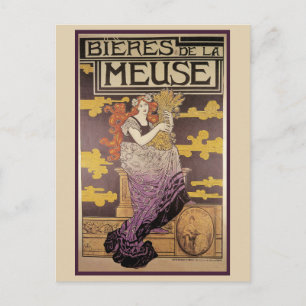 Postal Cerveza de la Meuse de Marc Auguste Bastard