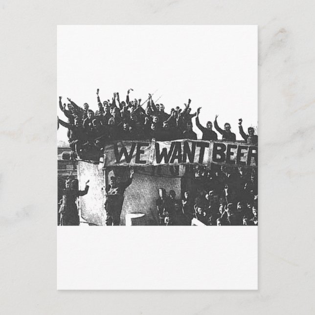 Postal Cerveza de prohibición de cosecha negra y blanca 1 (Anverso)