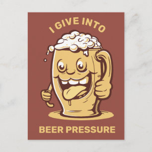 Postal Cerveza de texto Personalizado divertida