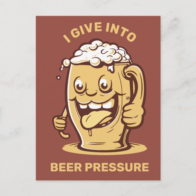 Postal Cerveza de texto Personalizado divertida (Anverso)