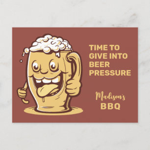 Postal Cerveza de texto Personalizado divertida