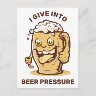 Postal Cerveza de texto Personalizado divertida