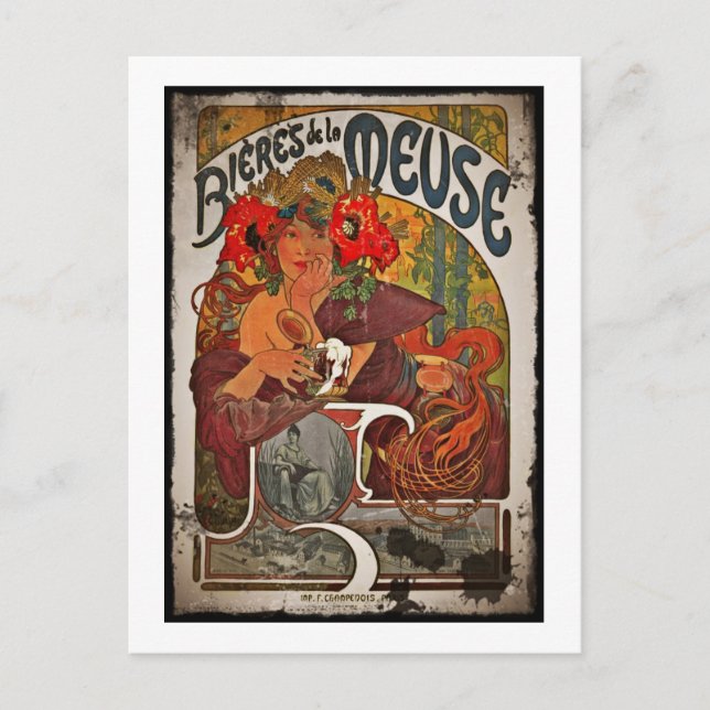 Postal Cerveza del Mosa (Anverso)