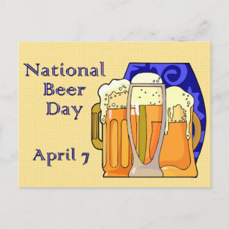 Postal Cerveza día 7 de abril nacional