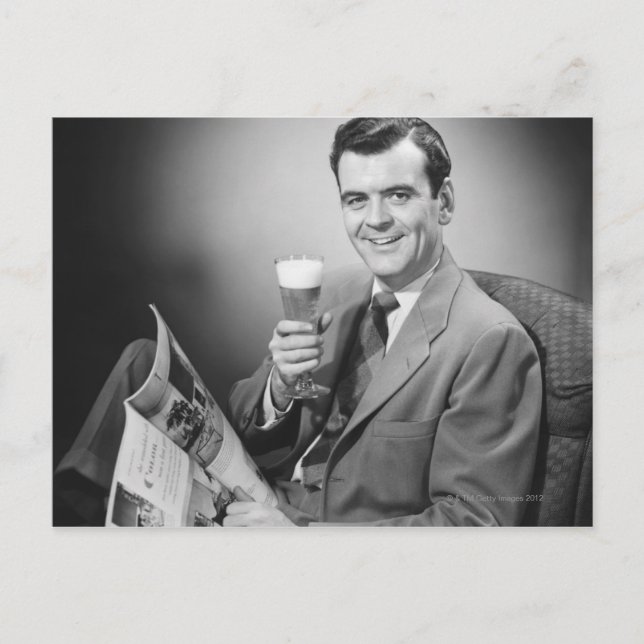 Postal Cerveza fría helada (Anverso)