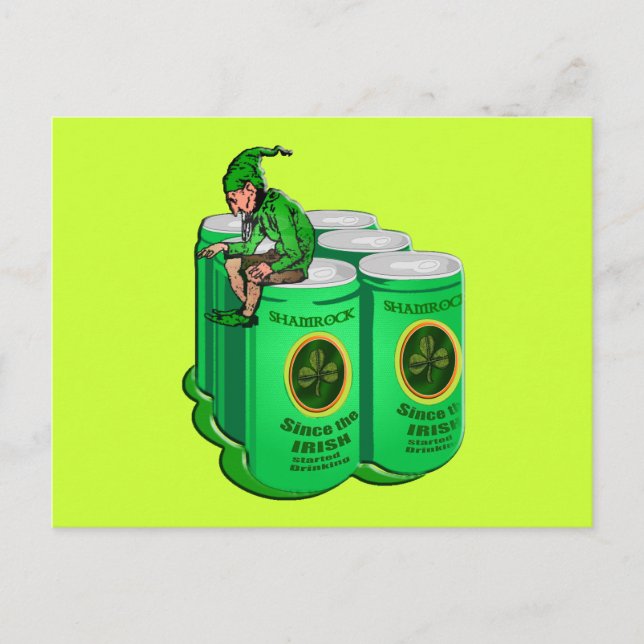 Postal Cerveza Shamrock desde que los irlandeses empezaro (Anverso)