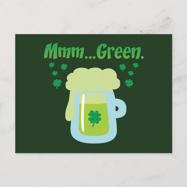 Postal Cerveza verde (Anverso)