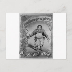 Postal Cerveza y alimentos 1887