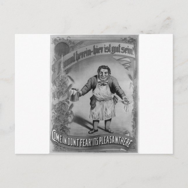 Postal Cerveza y alimentos 1887 (Anverso)