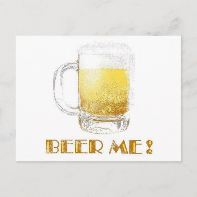 Postal ¡Cerveza yo! (Anverso)