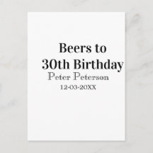 Cervezas para cumpleaños 30 nombre fecha hombre el