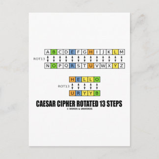 Postal César Cipher Rotó 13 Pasos (Criptografía)