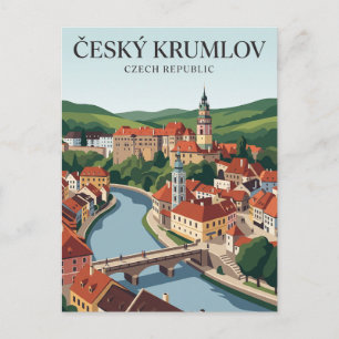 Postal Český Krumlov casco antiguo República Checa