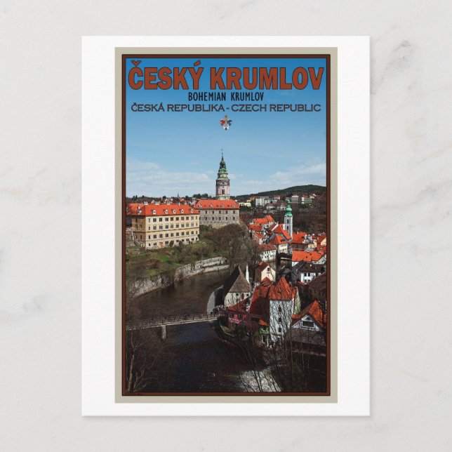 Postal Cesky Krumlov - Río Vltava (Anverso)
