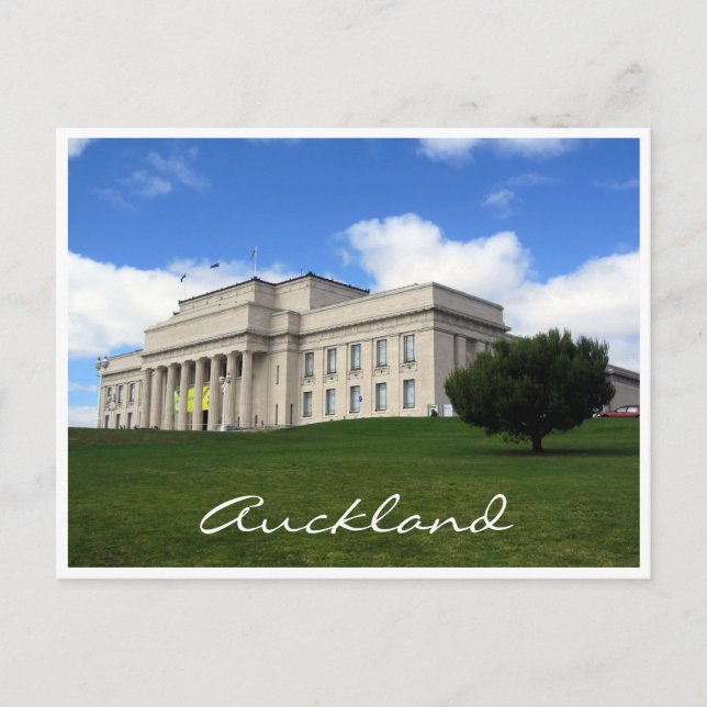 Postal césped del museo de auckland (Anverso)
