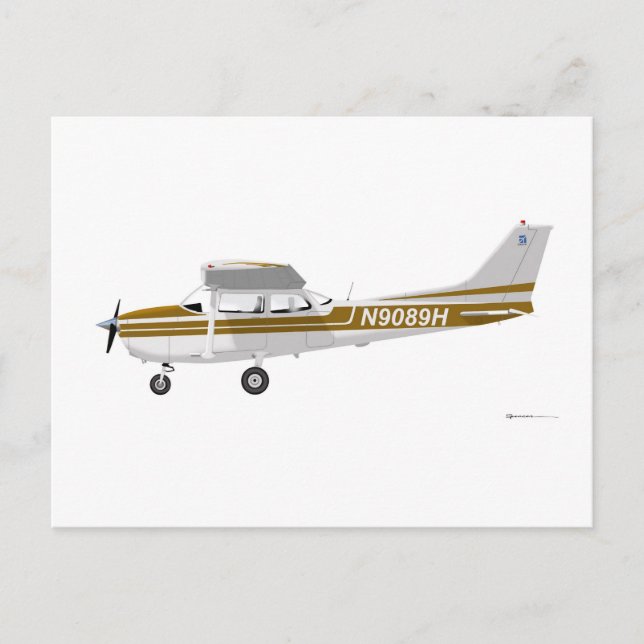 Postal Cessna 172 Skyhawk Brown (Anverso)