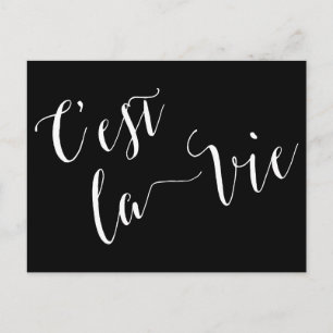 Postal C'est la Vie Caligrafía Francesa