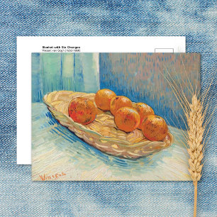 Postal Cesta con seis Naranjas Vincent van Gogh