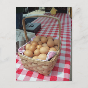 Postal Cesta de huevos