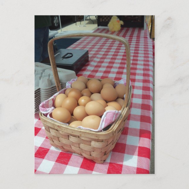 Postal Cesta de huevos (Anverso)